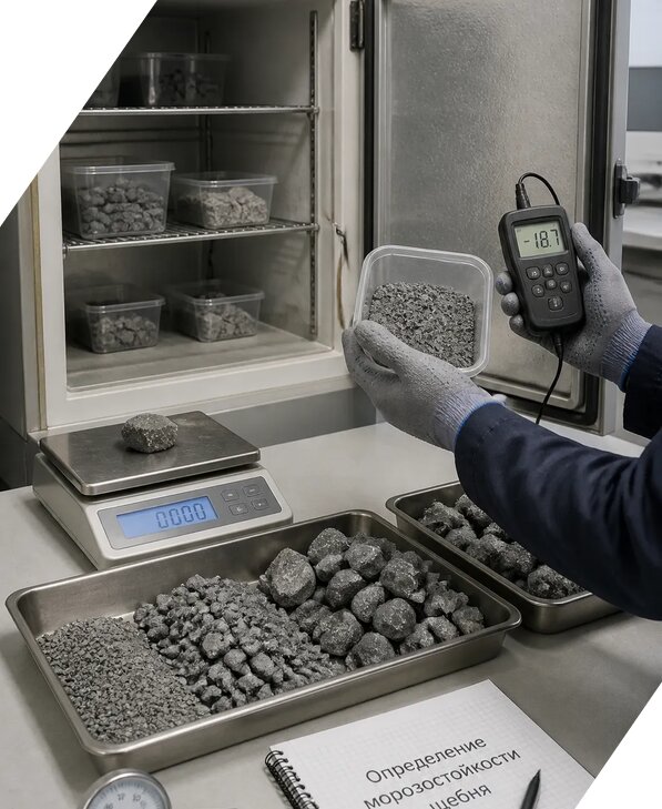 Определение морозостойкости щебня в Нальчике от 3627 р. | ЭкспертизаРоссия