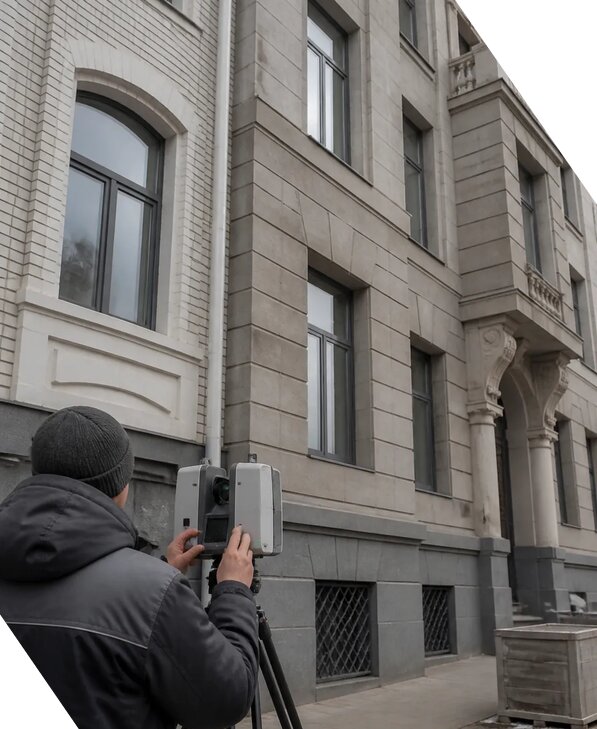 Лазерное сканирование фасадов зданий для обследования в Нальчике