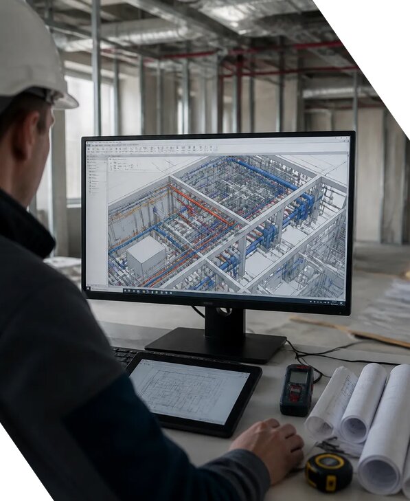 Создание BIM модели инженерных сетей для объектов в Нальчике